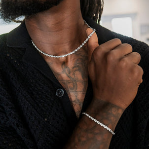 Rope Chain in White Gold - 4mm